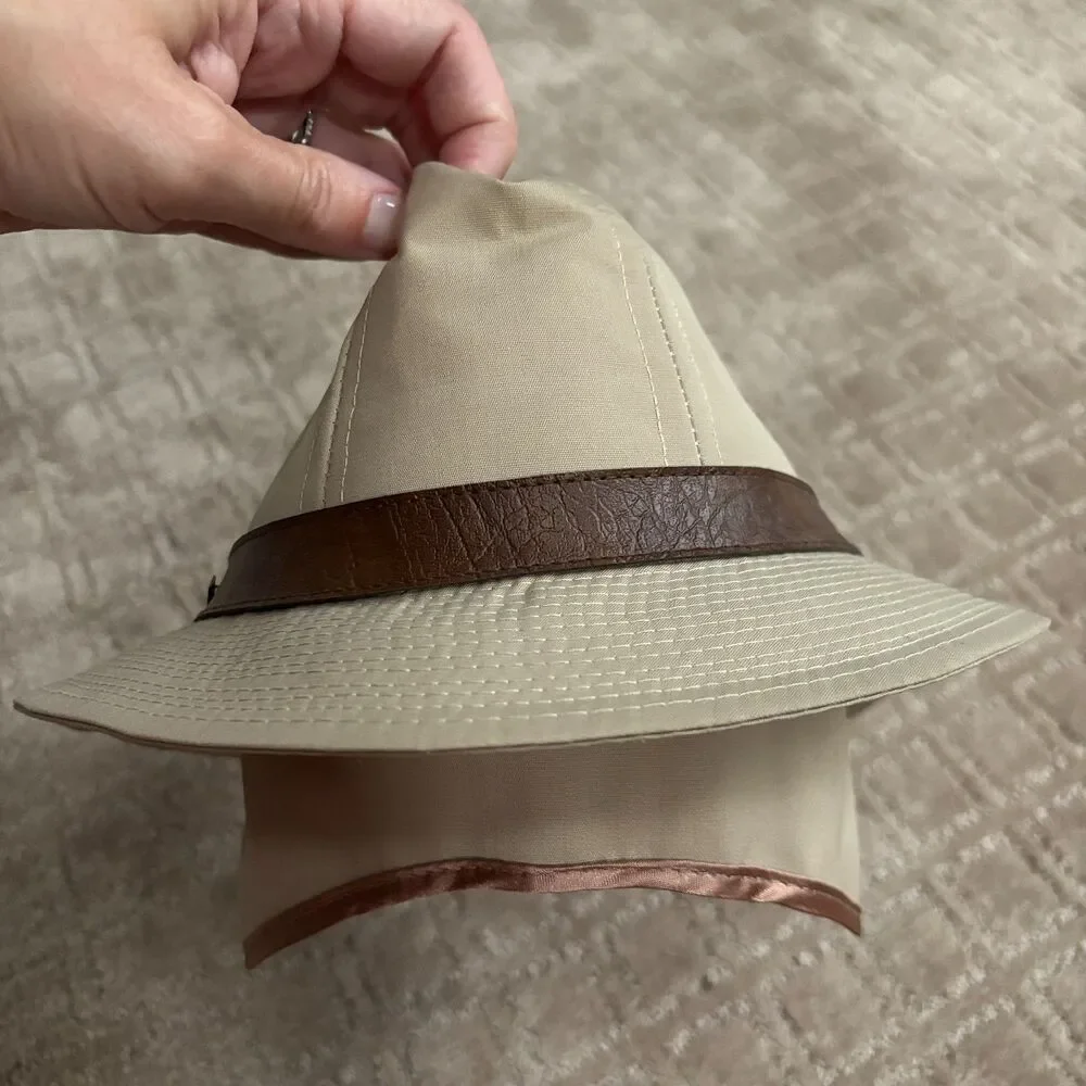 Stetson Vintage Safari Rain Hat Mens S Tan Thinsulate Thermal Insulation Fedora